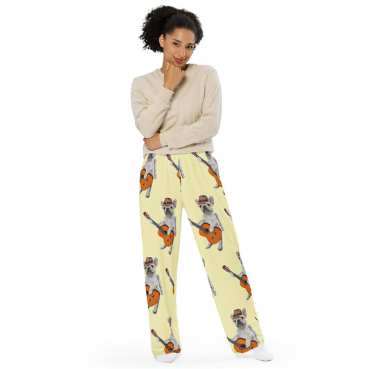 HDFrenchie All-over print unisex wide-leg pants